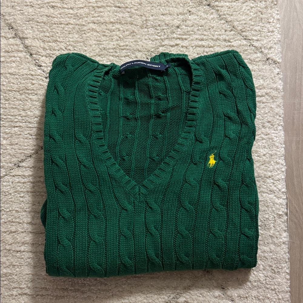 Ralph Lauren Forest Green Cable Knit Pullover